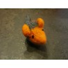 Katzenspielmaus Strickfilz orange-grau
