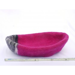 Katzenhöhle/Katzenkorb pink grau-meliert 50 x 33 cm