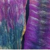 FilzschalMerinowolle mit Bambusfasern Nunofilz violett-blaugrün