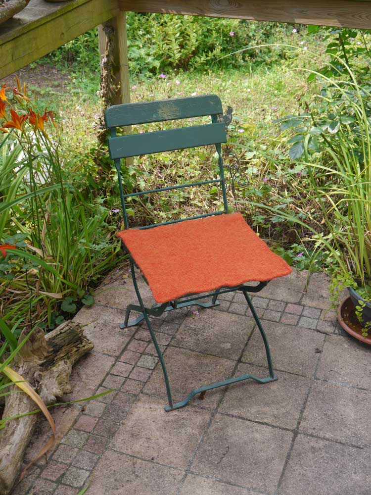 Gartenstuhl Sitzauflagen aus Strickfilz